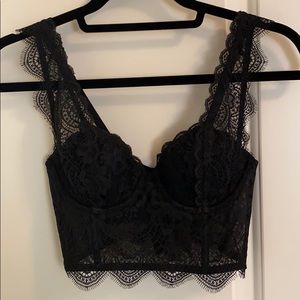 Black VS Lace Corset top